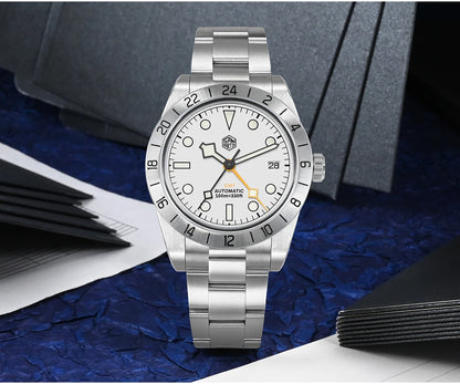 San Martin 39mm NH34 BB GMT Automatic Mechanical Sport Watch — Sapphire Luminous Waterproof 100m for Men Relogio SN0054
