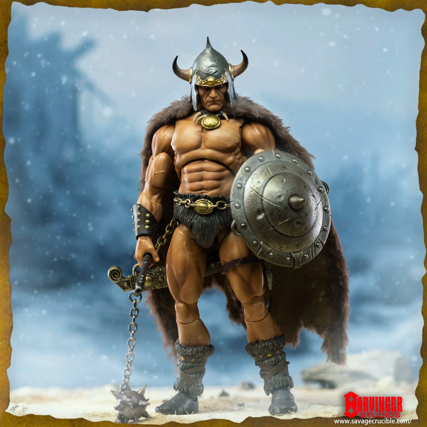1/12 7-Inch Savage Crucible Action Figure — Harbinger Studios Wave 2 Jaeger Nashom Krieger Whoman Barbarian Anime Collectible Gift