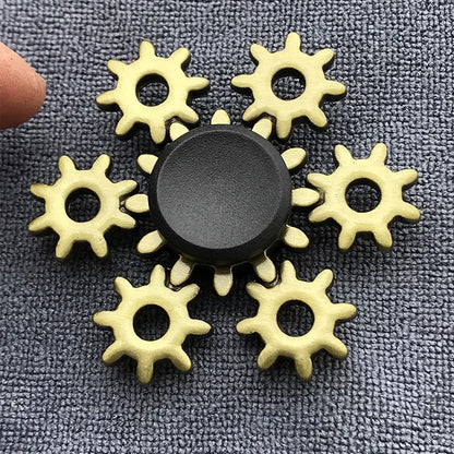 Bronze Metal Alloy Fidget Spinner R188 – Silent Hand Gyro Stress Relief Toy for Kids & Adults