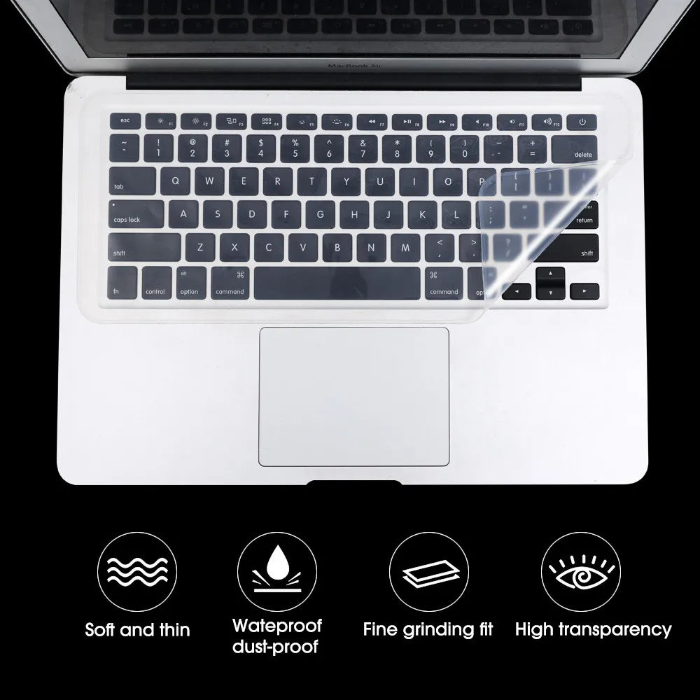 Universal Laptop Keyboard Silicone Cover 13–14" / 15–17" - Dustproof Waterproof Protective Keyboard Film