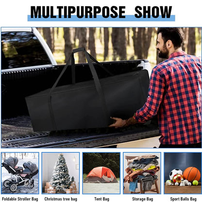 Outdoor Camping Storage Bag - Canvas Tent Pole Organizer Pouch for Travel, Picnic & Hiking Gear