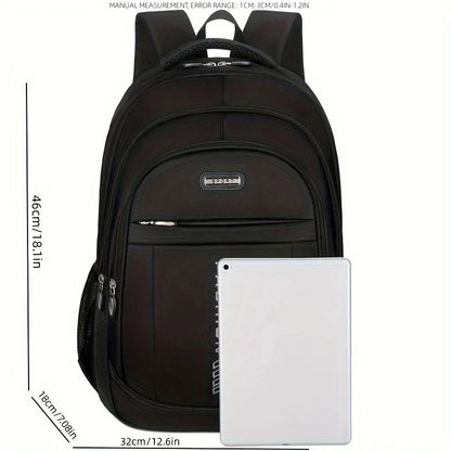 Reinforced Waterproof Large Capacity Bag - School Backpack for College Students, Casual Travel, and Computer Use