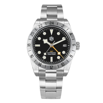 San Martin 39mm NH34 BB GMT Automatic Mechanical Sport Watch — Sapphire Luminous Waterproof 100m for Men Relogio SN0054