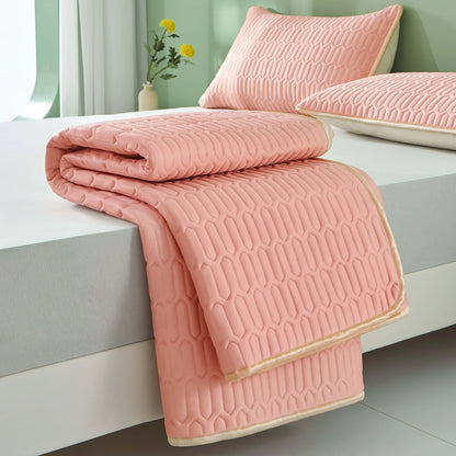 Cool Ice Fabric Mattress Cover - Washable Summer Bedspread with Elastic Four-Corner Fit