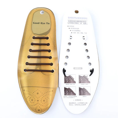 12 Pcs No Tie Shoelaces – Silicone Elastic Shoe Laces for Men’s and Women’s Casual Leather Shoes