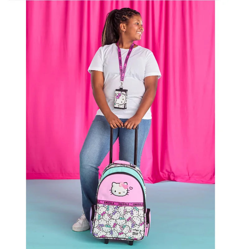 Sanrio Hello Kitty Elementary School Backpack — Ultra-Lightweight Kids Backpack with Pen Box and Lunch Bag, Reduce Burden, Perfect Gift for Girls