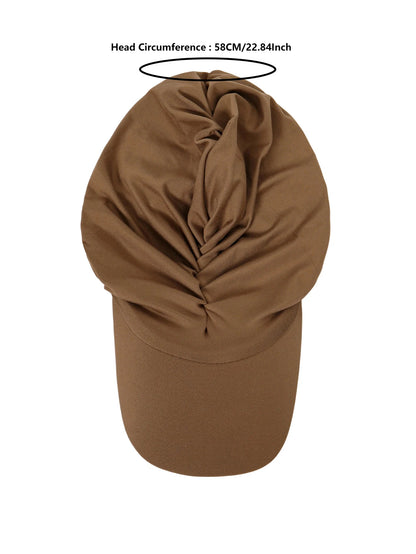 Women’s Wide Brim Headwrap Hat – Multicolor Muslim Turban Cap, Pullover Bonnet Sun Hat for Travel & Hair Loss Fashion