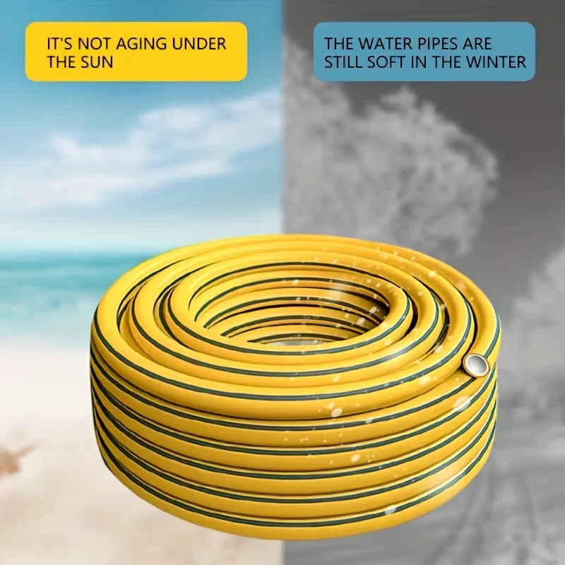 Heavy-Duty Rubber Garden Hose 5/10/20M – Leak-Proof, Wear & Scratch Resistant All-Season Water Hose for Home, Balcony & Car Washing