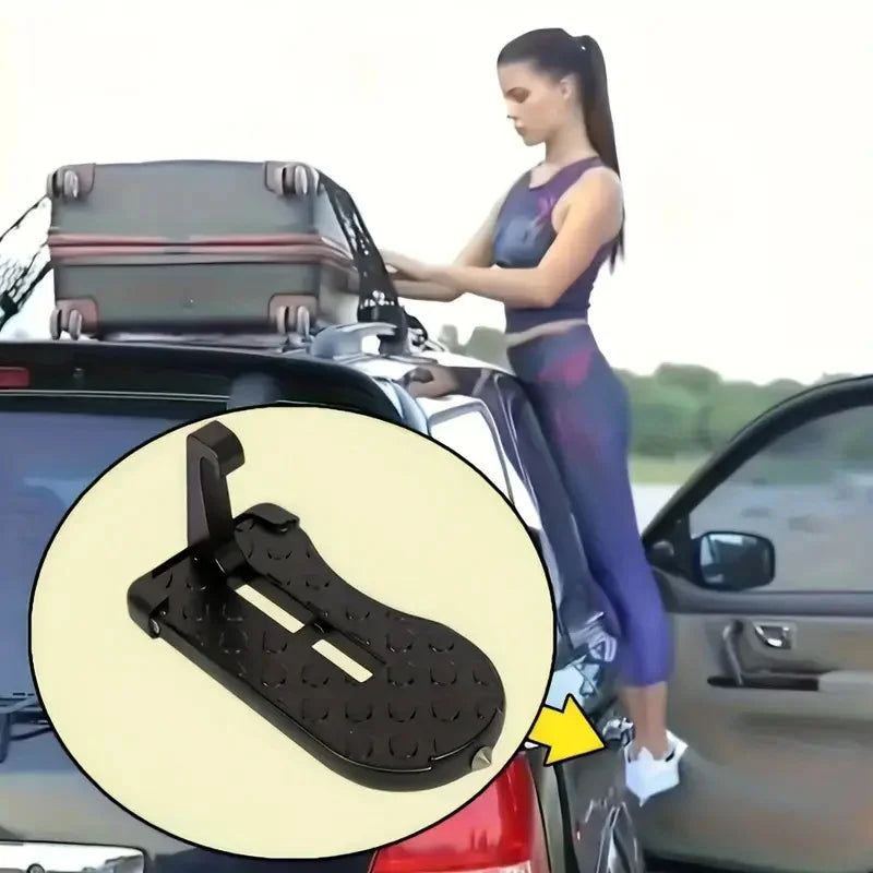 Foldable Car Door Step – Universal Heavy-Duty Metal Roof Access Assistant for Most Vehicles