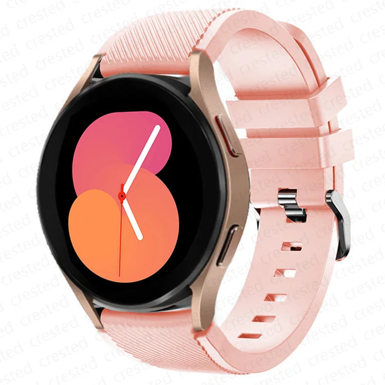 20mm/22mm Silicone Watch Strap for Samsung Galaxy Watches - Replacement Bracelet for Galaxy Watch 4, 5, 5 Pro, 6 Classic, 46mm, Watch 3, Active 2, S3 & S2