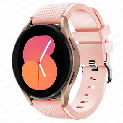 20mm/22mm Silicone Watch Strap for Samsung Galaxy Watches - Replacement Bracelet for Galaxy Watch 4, 5, 5 Pro, 6 Classic, 46mm, Watch 3, Active 2, S3 & S2