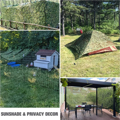 Hunting Camouflage Netting - Woodland Camo Shade Cover for Camping, Car Protection, Privacy & Outdoor Shelter