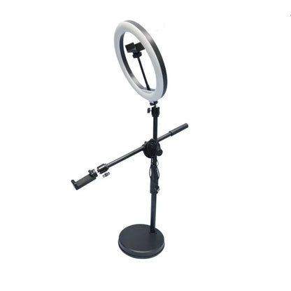 Overhead Tripod with Ring Light and Tabletop Stand, Mobile Phone Holder, Boom Arm for Nail Art and Photography