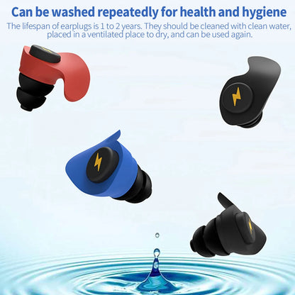 6PCS Three-Layer Silicone Earplugs — Anti-Noise Soft Comfort Ear Protectors for Sleeping