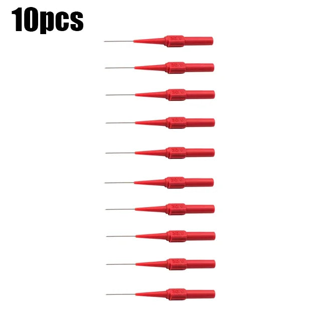 10Pcs 30V Multimeter Test Lead Kit - Automotive Diagnostic Probe Extension with 0.7MM Piercing Needle Tips