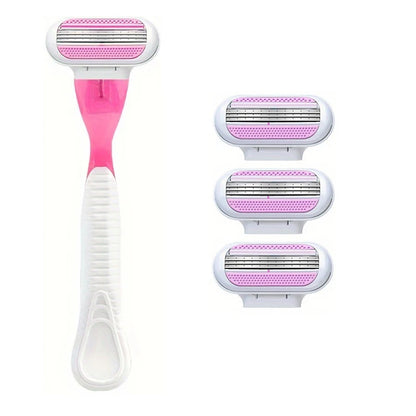 Women’s Safety Razor Blades Set – 3-Layer Replacement Shaver Heads for Smooth Bikini & Body Hair Removal