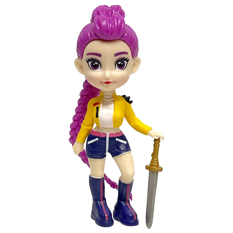 6PCS K-Pop Demon Hunters Figure Set – PVC Cartoon Gaming Desk Decoration, Collectible Model Toys for Kids
