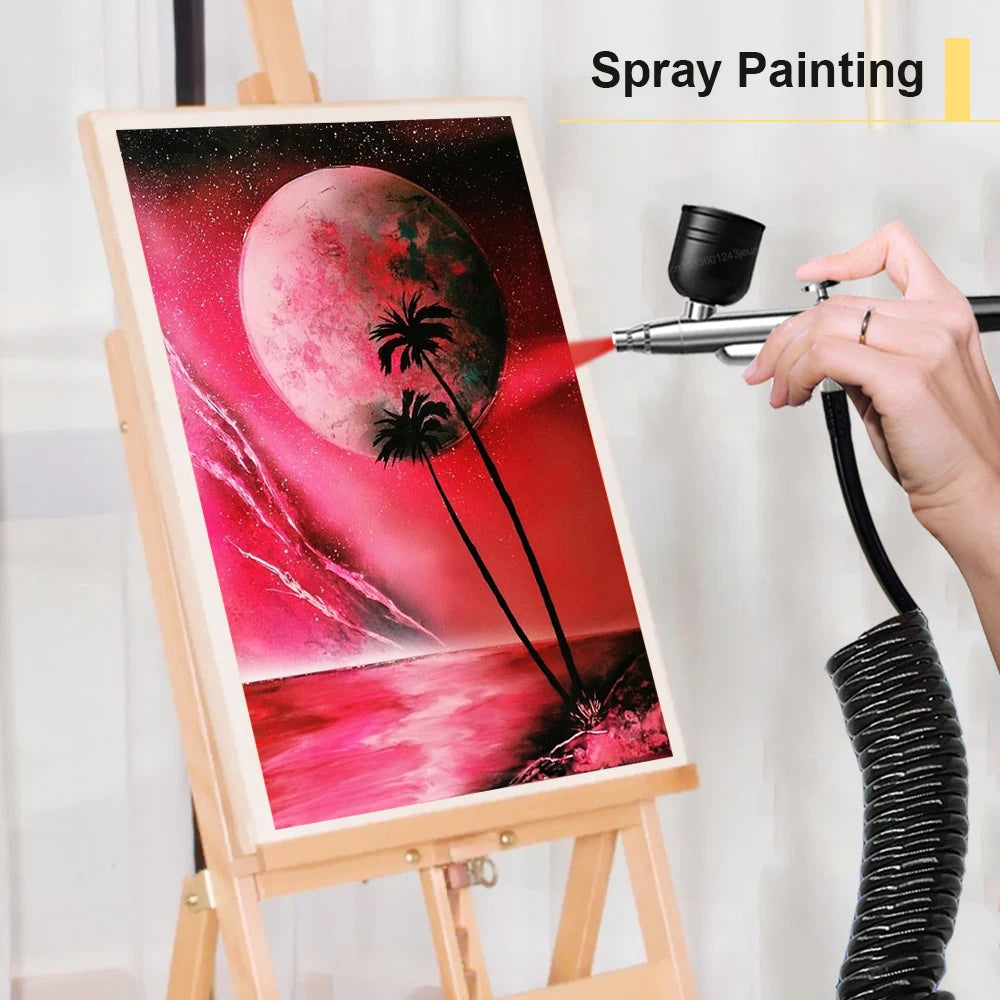 Portable Airbrush Nail Compressor — Wireless Spray Gun for Nail Art, Crafts & Model Painting