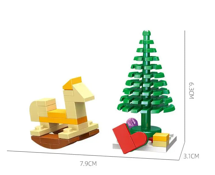 Christmas Building Blocks Toy Set – Santa Claus & Reindeer Action Figures Gift
