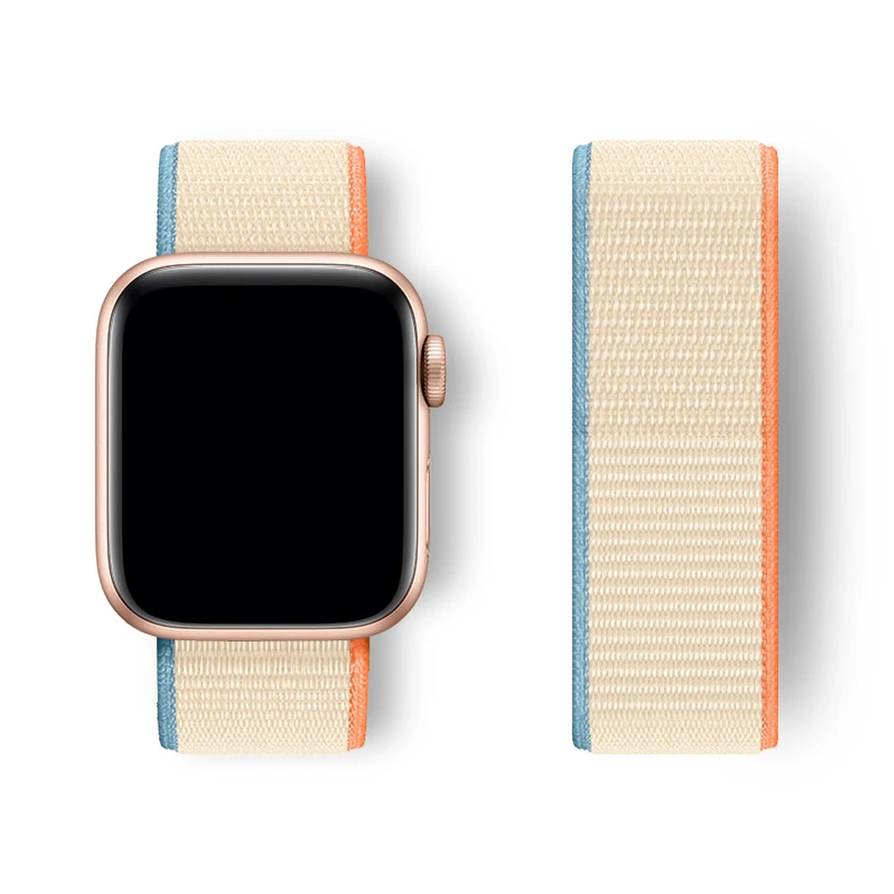 Sport Loop Strap for Apple Watch Band 40mm–49mm – Compatible with Series 3–10, SE & Ultra Adjustable Bracelet