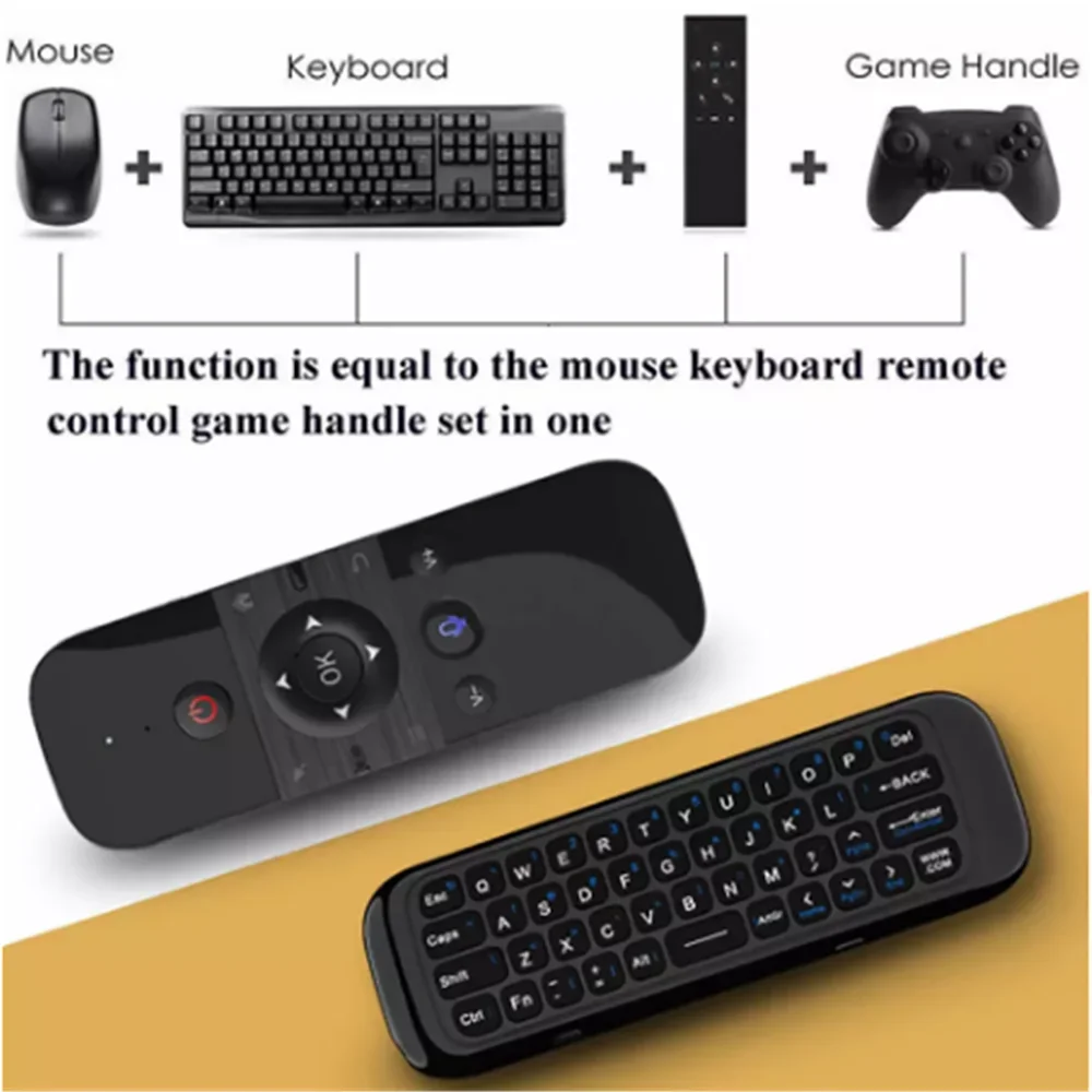 Wireless Air Voice Mouse 2-in-1 – 2.4G Bluetooth Mini Keyboard with Rechargeable Remote, IR Learning for Smart TV & Android TV Box