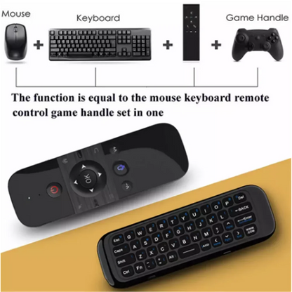Wireless Air Voice Mouse 2-in-1 – 2.4G Bluetooth Mini Keyboard with Rechargeable Remote, IR Learning for Smart TV & Android TV Box