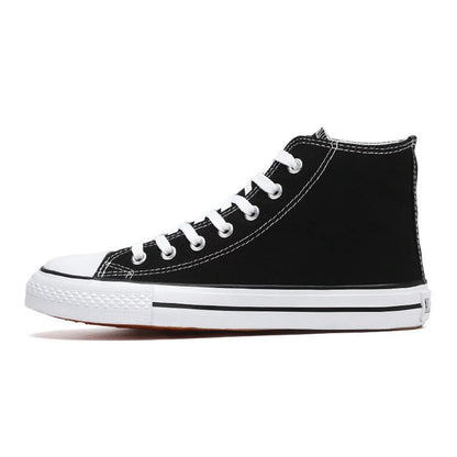 Women’s High-Top Canvas Shoes — Soft Non-Slip Bottom, Lace-Up Casual Fashion Board Shoes