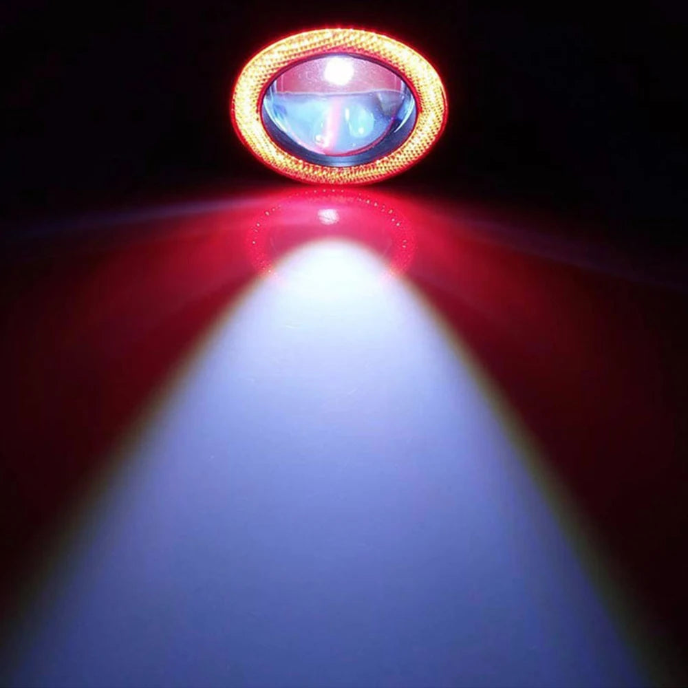 2.5 Inch Angel Eyes Halo Ring - 12V LED Fog Light Headlight Bulb & COB DRL for Car Modification