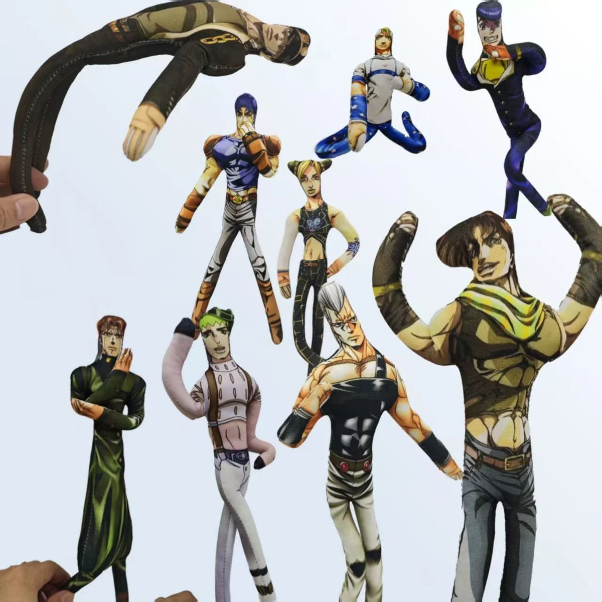 28cm JoJo's Bizarre Adventure Plush Doll - Jotaro, Joseph, Gyro & Johnny Anime Collectible Cosplay Gift