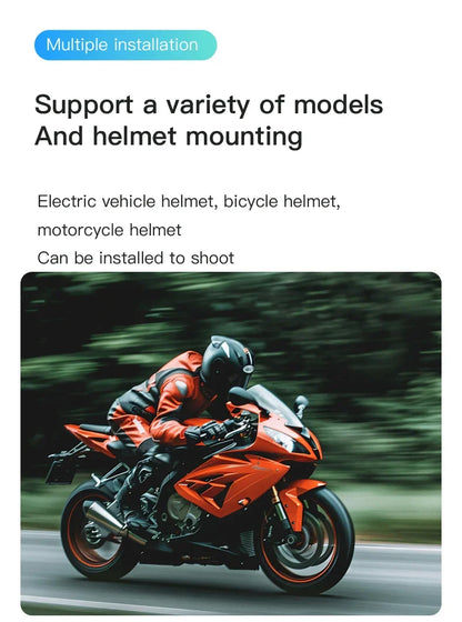 4K/1080P Outdoor Sports Action Camera – Mini Helmet & Bike Cam for Motorcycle, Bicycle & Body Video Recording
