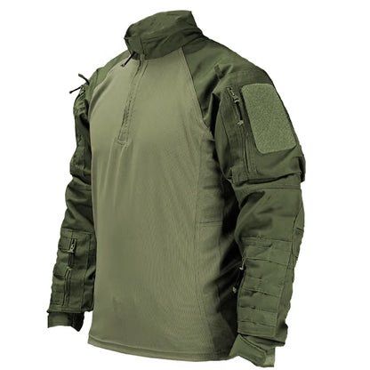 Men’s Multicam Tactical Combat Shirt - Long Sleeve Military Uniform for Paintball, Camping, and Hunting