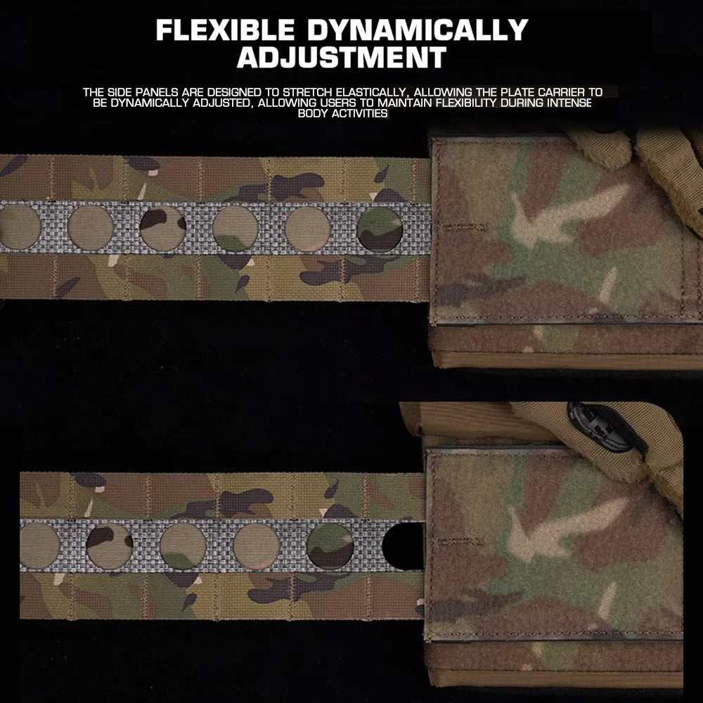 Tactical Vest Ferro Plate Carrier V5 – Military Hunting Airsoft Body Armor with Portable MOLLE System & Triple Magazine Pouch