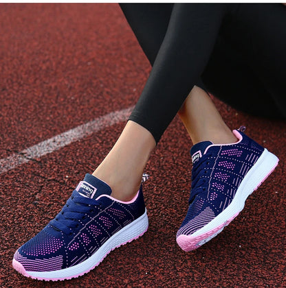New Women's Lace-Up Flats – Casual Sneakers, Soft & Comfortable, Plus Size Available