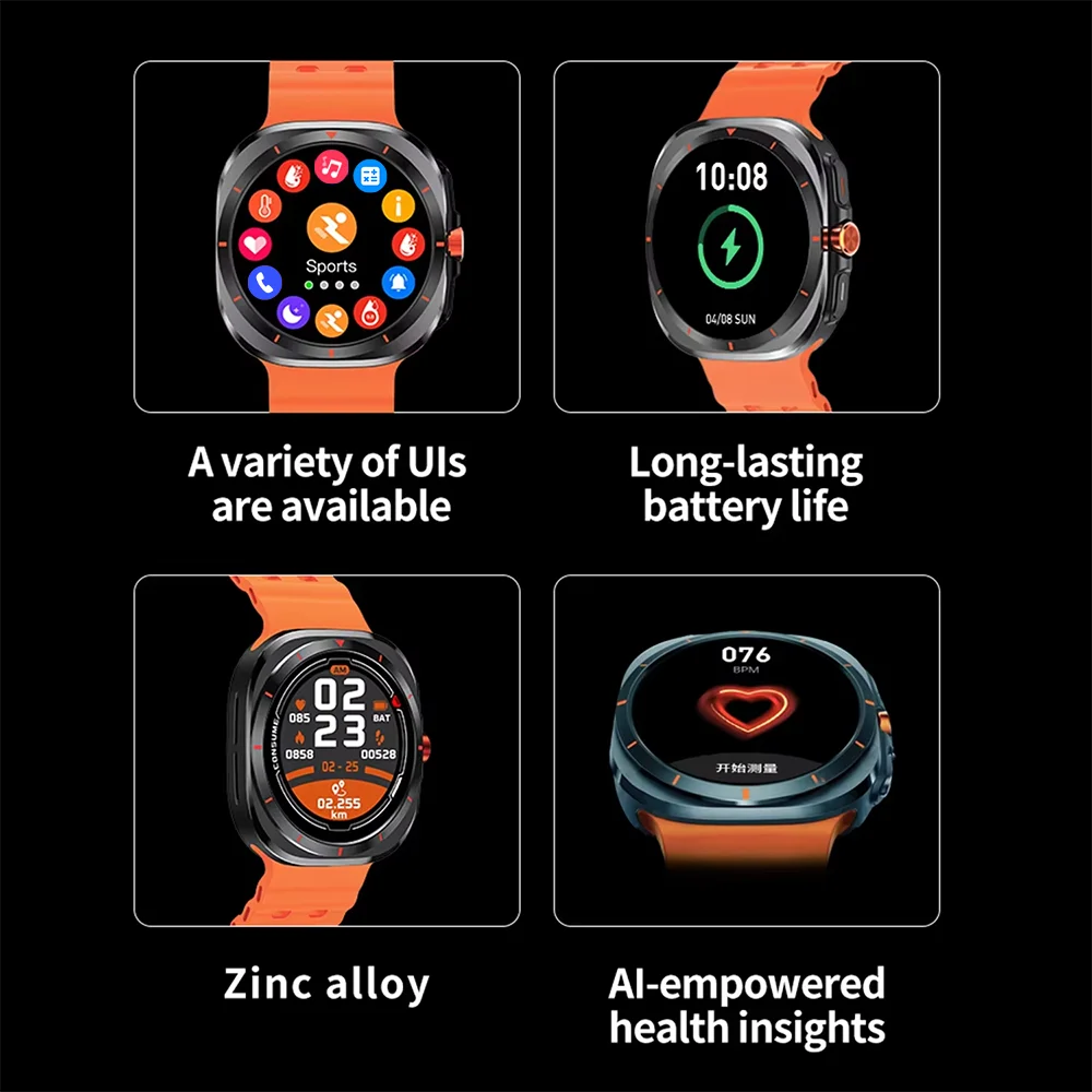 G.L Wear 2025 Men’s Smartwatch – Heart Rate, Fitness Tracking, Bluetooth Calling & Pedometer