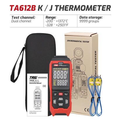 4-Channel Thermocouple Thermometer - High-Precision USB Data Logger with 5000 Records for HVAC & Appliance Repair