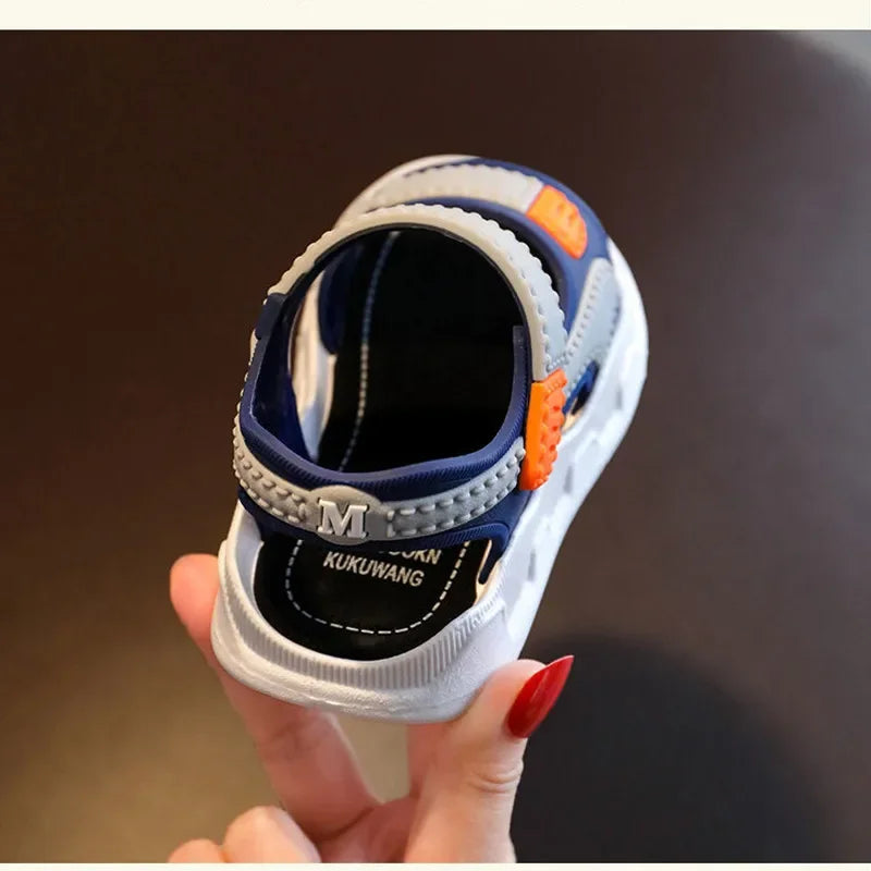 Summer Baby Sandals – Solid Color Soft Sole, Anti-Slip Toddler Shoes for Boys & Girls, Beach Sandals