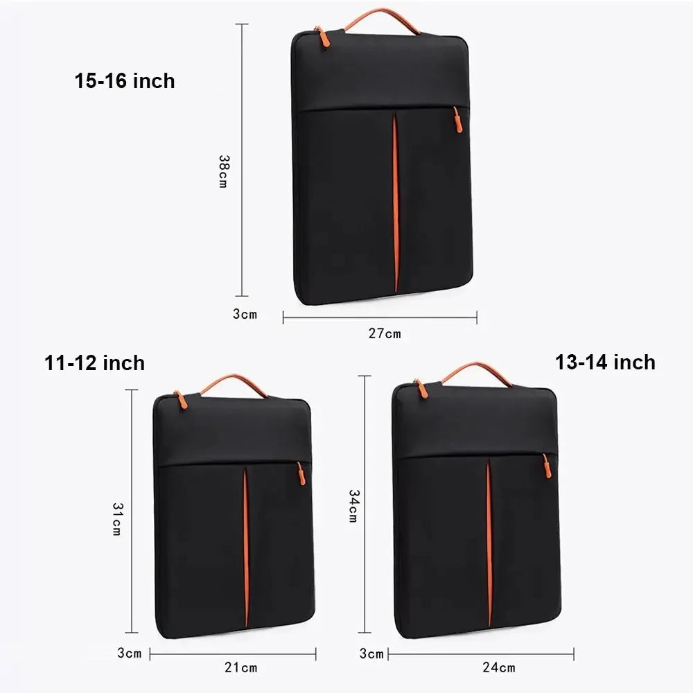 13-15" Laptop Handbag Sleeve — Shockproof Ultrabook Notebook Case for Apple, Lenovo, HP, Dell