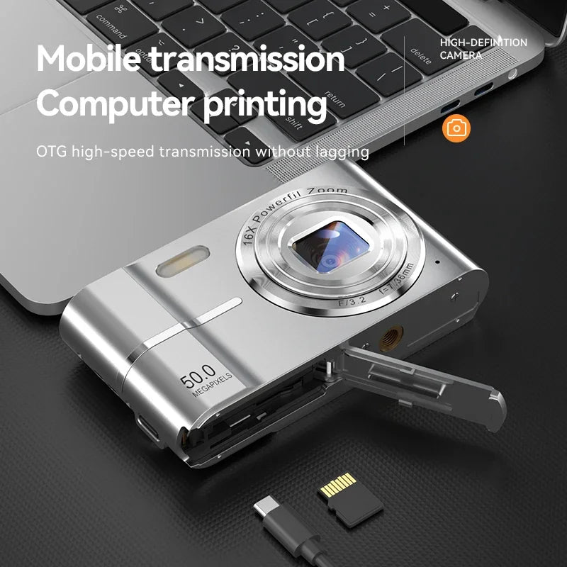 Xiaomi 4K Digital Camera – 50MP, 16X Zoom, Anti-Shake, Flash, Outdoor Student Video Recorder