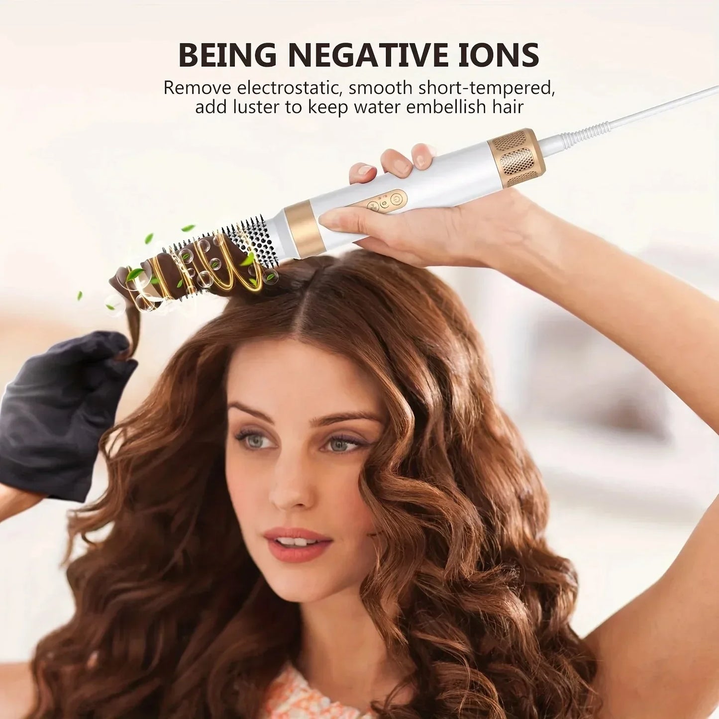 Tinsol 7 in 1 Hair Dryer Brush – High-Speed Ionic Blow Dryer with Diffuser, Styling Comb & Hair Curler