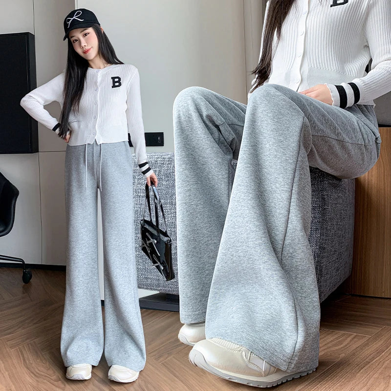 M-4XL Women’s Maternity Radish Pants – Cotton Fleece Ankle-Length Corduroy Sweatpants, High Waist Autumn Pregnancy Trousers
