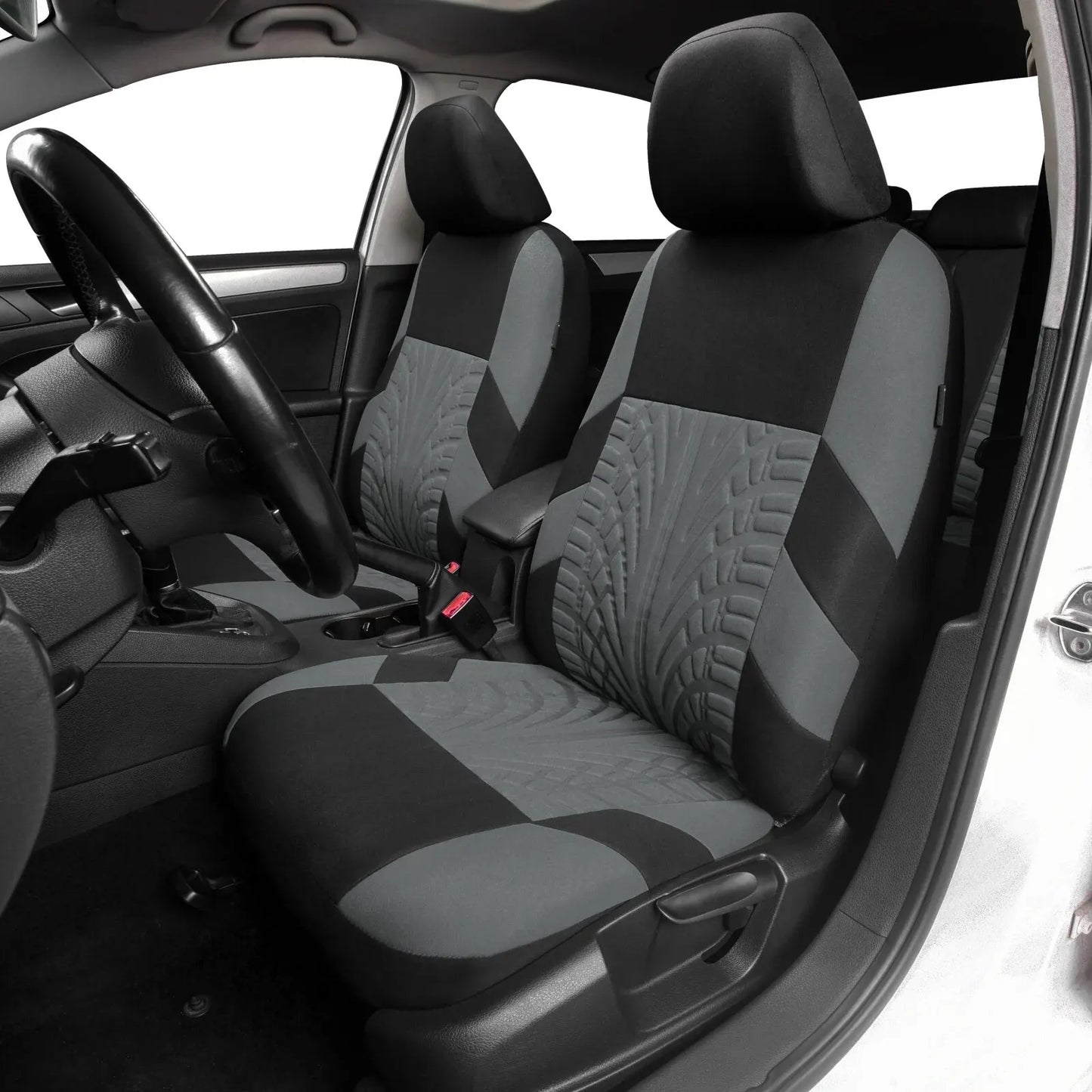 Universal Full Set Car Seat Covers – Front Split & Rear Bench Cloth Protectors for SUV, Sedan & Van Automotive Interior Protection Accessories