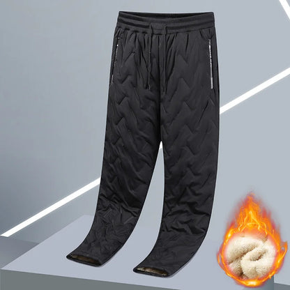 Men's Thermal Fleece Sweatpants - Thick Plush Winter Windproof Casual Pants