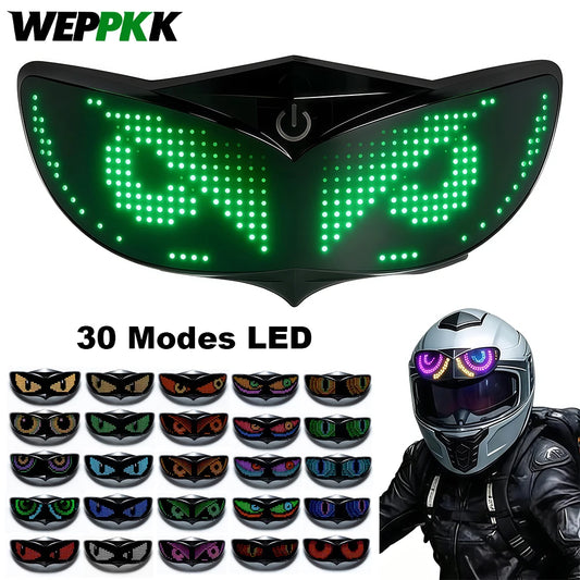 Smart LED Helmet Display Light Panel – Customizable Pattern Safety Light for Bicycle, Scooter & Skateboard (Helmet Not Included)