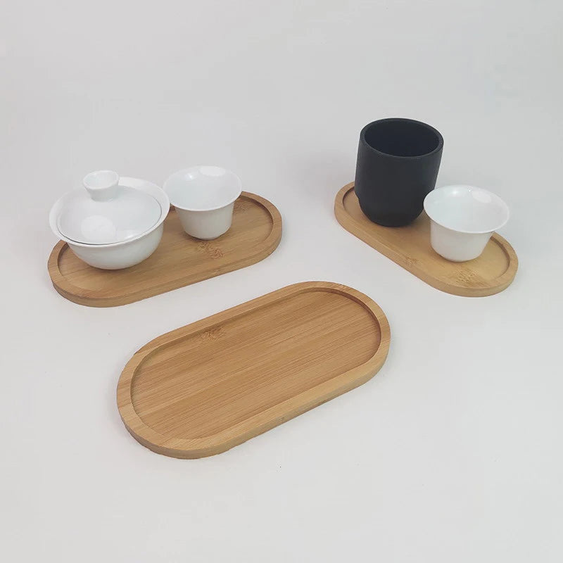 Solid Wood Round Dessert Plate – Japanese-Style Wooden Tray for Snacks, Dried Fruit & Tableware