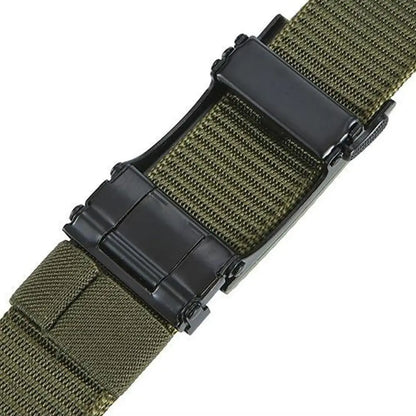 Men's Casual Cowboy Nylon Belt – Breathable Tactical Waistbelt with Alloy Buckle for Outdoor Accessories