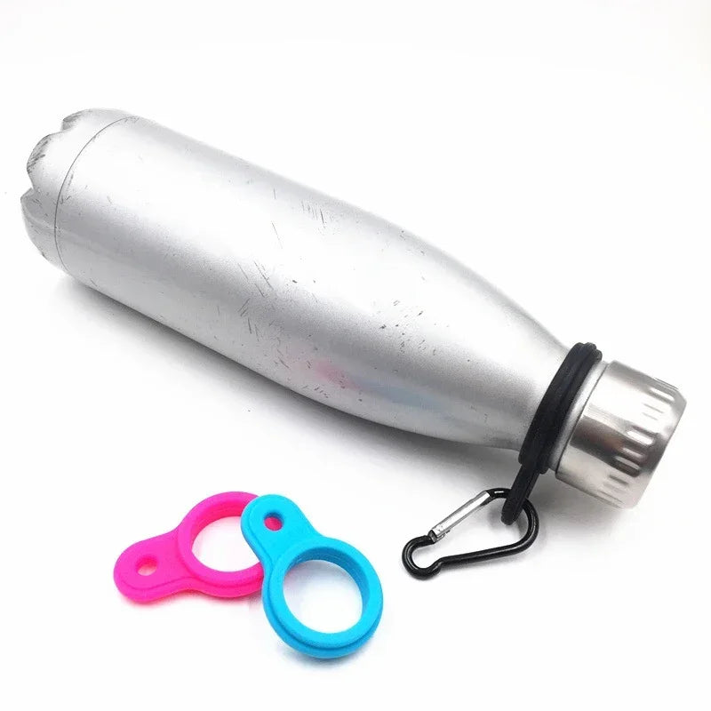 Aluminum Sports Kettle Buckle – Outdoor Carabiner Water Bottle Holder with Rubber Hook for Camping & Hiking