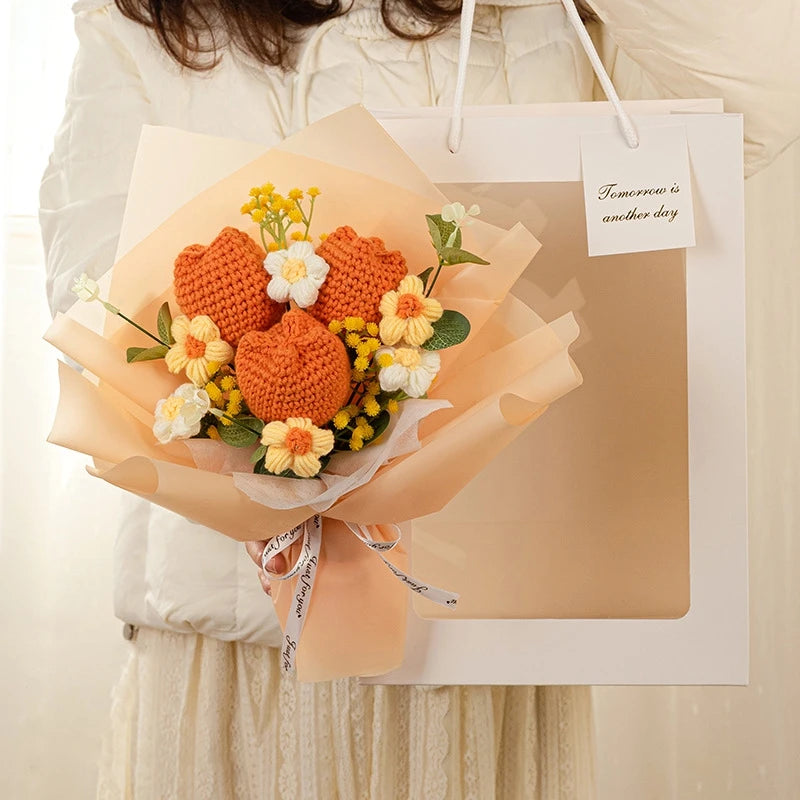 Graduation Bouquet 2025 – Crochet & Knitted Artificial Flowers for Wedding, Valentine’s & Special Occasion Gifts