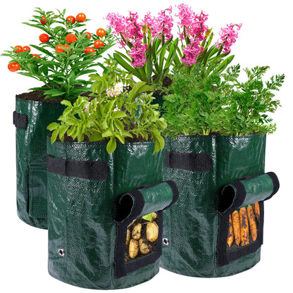 Potato Grow Bags – 3/5/10 Gallon Gardening Planter Bags for Potatoes, Tomatoes, Carrots & Vegetables