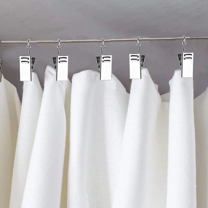 50/10Pcs Curtain Clips with Hooks - Sturdy Iron Drapery Hooks, Durable Window Curtain Photo Clips, Home Window Accessories