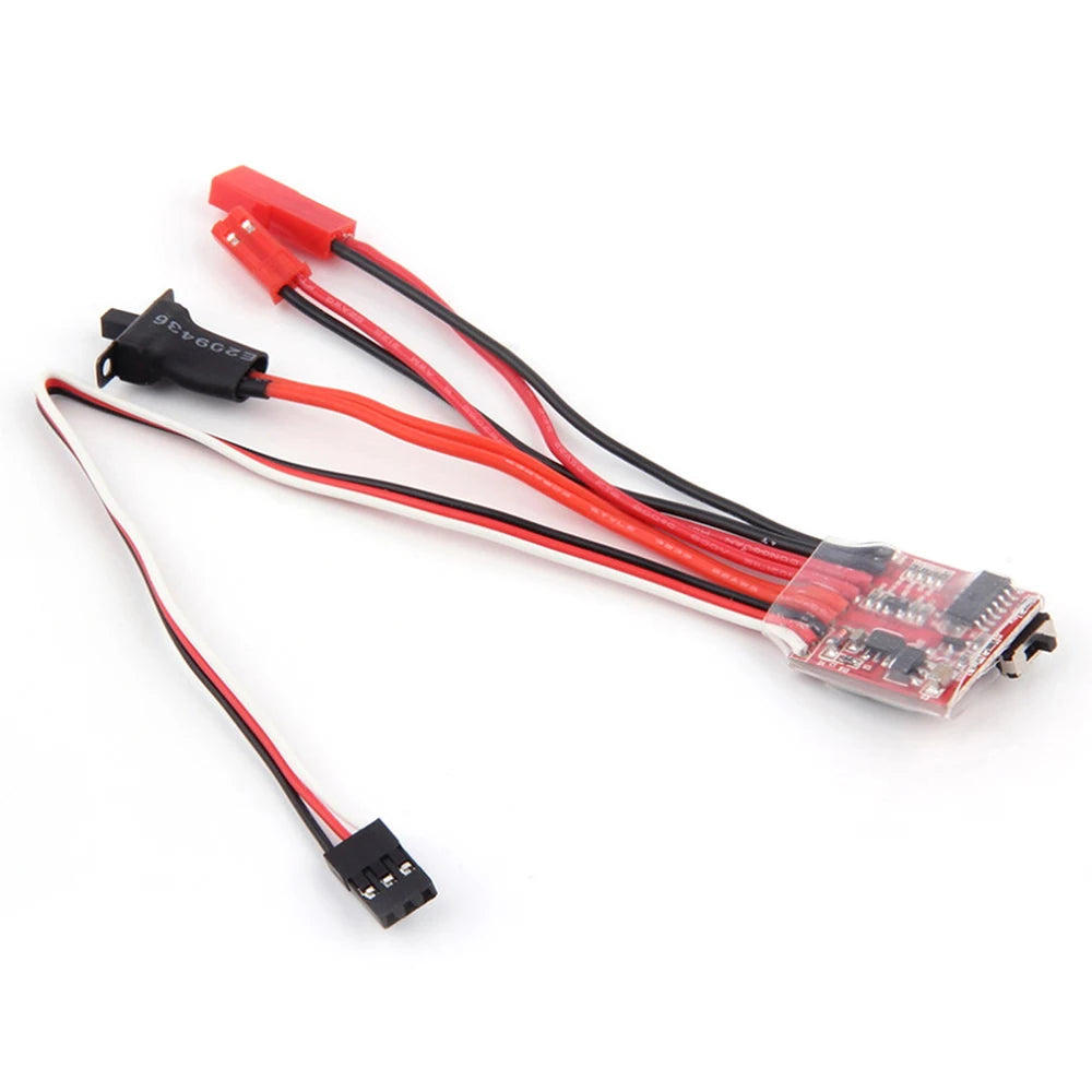 Micro ESC 20A 30A Brushed Electric Speed Controller – RC ESC for 2S 4-8V, DIY Mini 1/16 1/18 1/24 RC Car, Boat, Tank w/Brake
